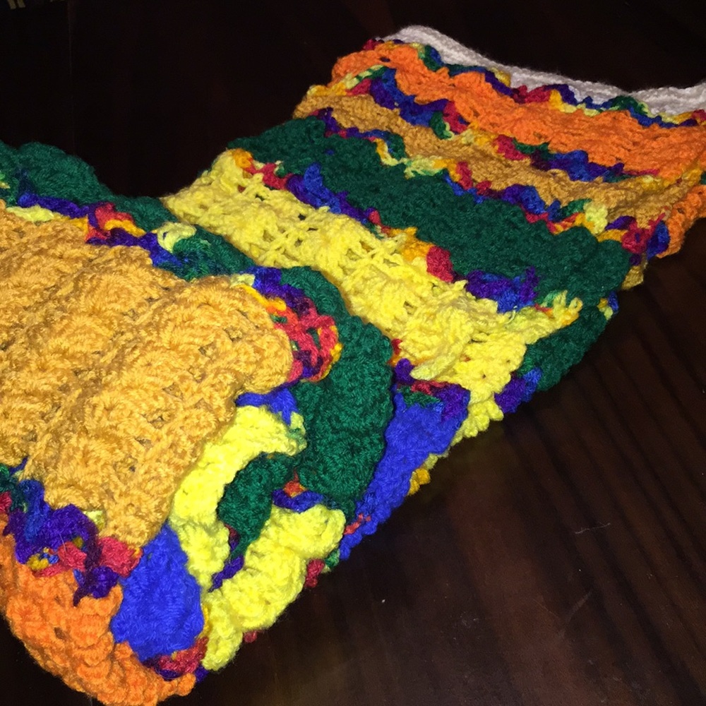 Striped Afghan Crochet. Teen Couch Throw - Picture 6 of 6